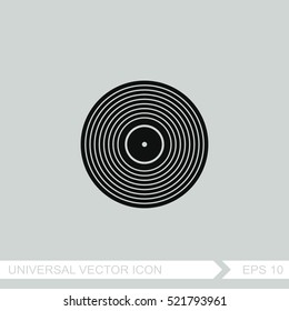 Vinyl Record Vector Icon.