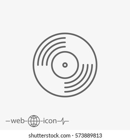 vinyl record vector icon