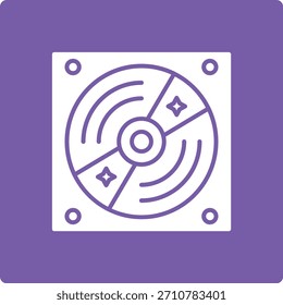 Ícono de Vector de grabación de vinilo. Se puede utilizar para aplicaciones de impresión, móviles y de Web.