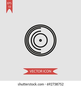 Vinyl record vector icon, illustration symbol