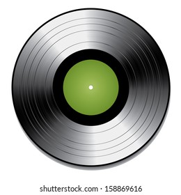 Vinyl record vector illustration.
