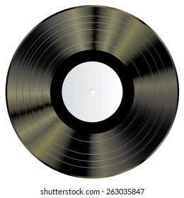 Vinyl record vector illustration.