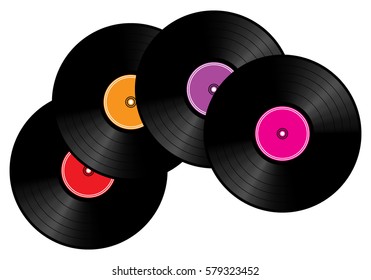 Vinyl record, Vector illustration