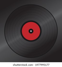 Vinyl record. Vector illustration. Icon, sign, design element. For various design purposes.