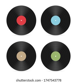 Vinyl record vector illustration isolated on white background