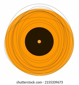 Vinyl-Rekord-Vektorgrafik-Orange