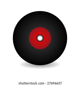 Vinyl record, vector retro illustration