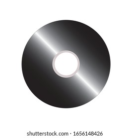 Vinyl record vector with white background
