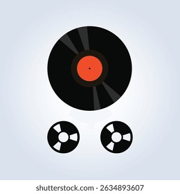 Vinyl record vintage disc with an abstract background