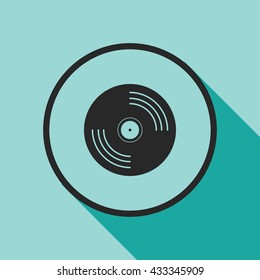 vinyl recorder icon. vinyl recorder sign