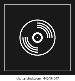 vinyl recorder line icon