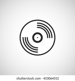 vinyl recorder line icon