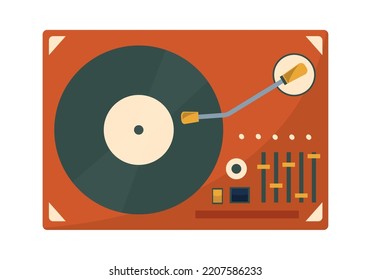 Vinyl recorder Vintage icon. Vector illustration