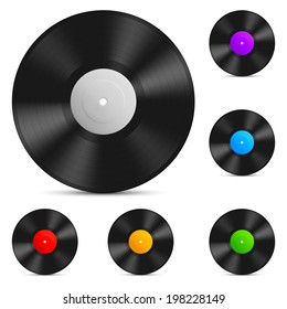 Vinyl records.