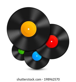 Vinyl records.
