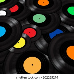 Vinyl records background