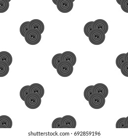 Vinyl records icon in black style isolated on white background. Hipster style symbol stock vector illustration.