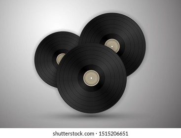 Vinyl records icon illustration, music pattern. Vector illustration for your design.