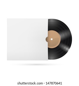 Vinyl records Illustration on white background for creative design