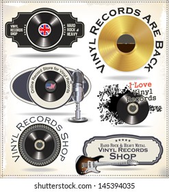 Vinyl records labels