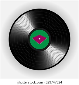 Vinyl records, realistic vinyl design, old design, esp10