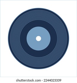 Vinyl-Schallplatten-Set. Schwarz, Gold, Silber, Bronze-Rekord für die Vergabe oder Zertifizierung. Kollektion von Retro-Musikern und Kassettenrekorder. Einzige flache Vektorgrafik auf weißem Hintergrund