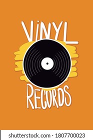 vinyl records vintage music poster