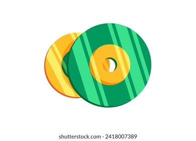 Vinyl Retro Flat Sticker Design