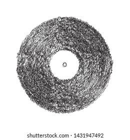 Vinyl scribble effect in vector format