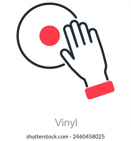 Concepto de icono de vinilo y sonido