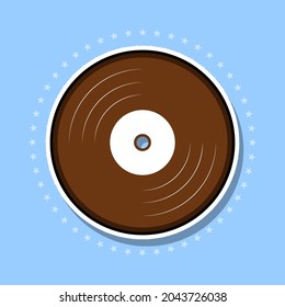Vinyl sticker, isolated object. Vector illustration.