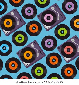 vinyl turntable device pattern background