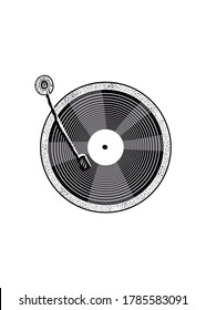 vinyl turntable dj party with music