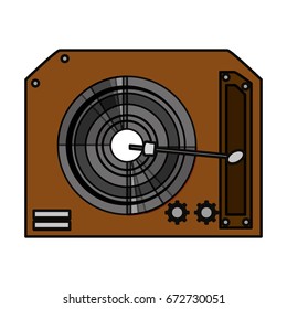 vinyl turntable isolated