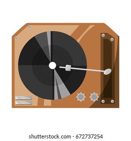 vinyl turntable isolated