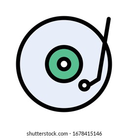 vinyl vector flat color icon 