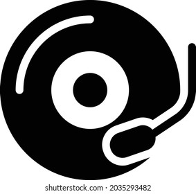 vinyl vector glyph flat icon