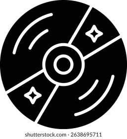 Vinyl vector icon. Can be used for printing, mobile and web applications.