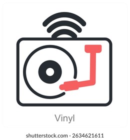 vinyl vector icon concept design