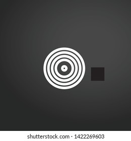Vinyl vector icon. Vinyl concept stroke symbol design. Thin graphic elements vector illustration, outline pattern for your web site design, logo, UI. EPS 10.