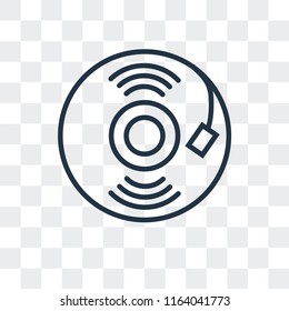 Vinyl vector icon isolated on transparent background, Vinyl logo concept