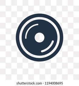 Vinyl vector icon isolated on transparent background, Vinyl transparency concept can be used web and mobile