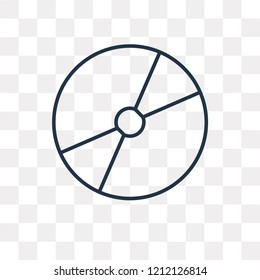 Vinyl vector outline icon isolated on transparent background, high quality linear Vinyl transparency concept can be used web and mobile