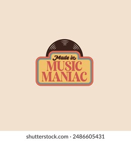 Vinyl vintage music logo design