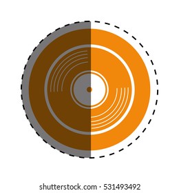vinyl vintage record icon vector illustration graphic design