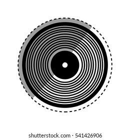 Vinyl vintage record icon vector illustration graphic