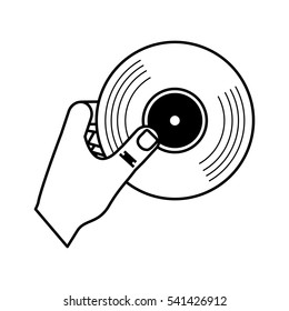 Vinyl vintage record icon vector illustration graphic