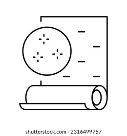 vinyl wallpaper line icon vector. vinyl wallpaper sign. isolated contour symbol black illustration