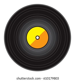 Vinyl Yellow Orange Record