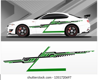Vinyls sticker Decals for Car truck mini bus modify Motorcycle. Racing Vehicle Graphics kit isolated vector design race Elegant stripes modern color technology background for wrap